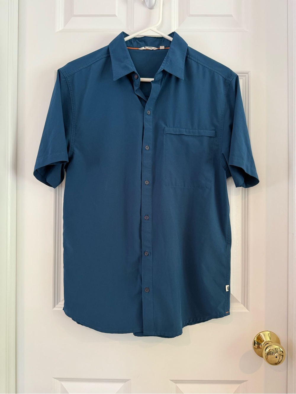 Cotopaxi Cambio Men's Short-Sleeve Button-Down Shirt in Teal Size S